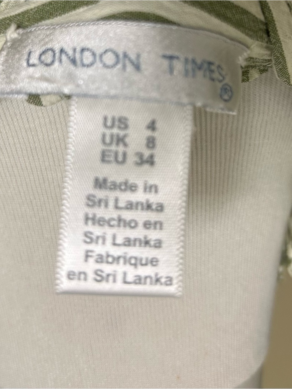 London Times Striped Green Seersucker Tiered Maxi Dress - Sleeveless Size 4 - Picture 6 of 7